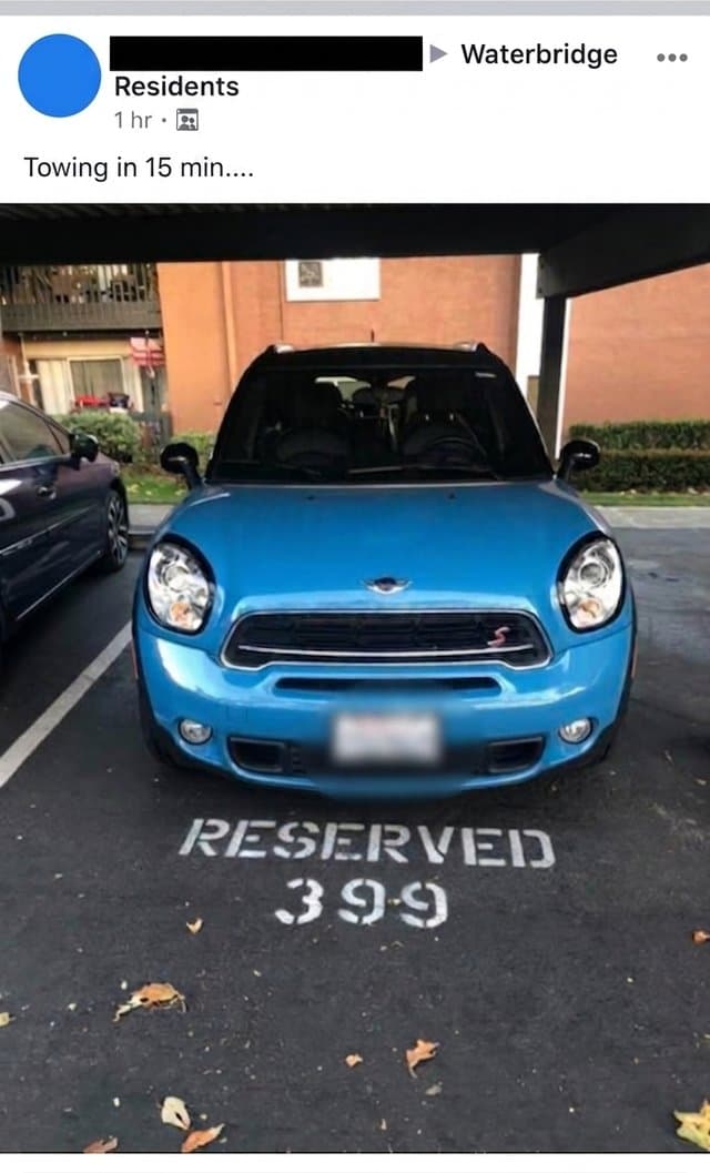 Facebook post: "Towing in 15 min...."